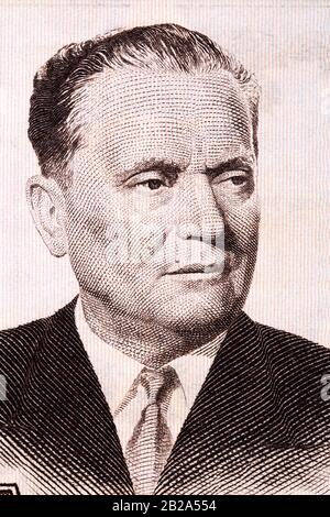 Josip Broz Tito ein Porträt aus altem Geld Stockfoto