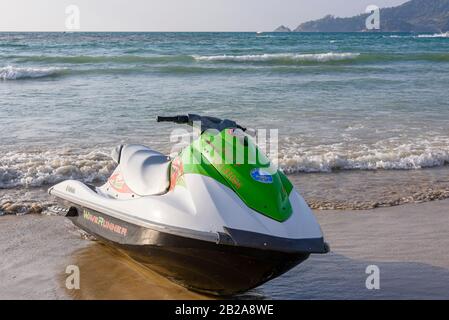 Verleih von Jetski, Patong Beach, Phuket, Thailand Stockfoto