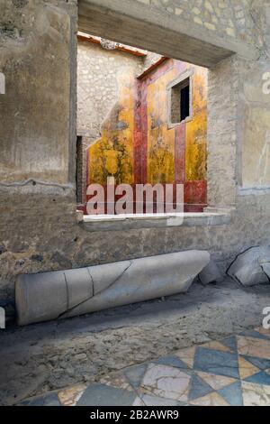 Oplontis Villa von Poppea - das Wohnzimmer Stockfoto