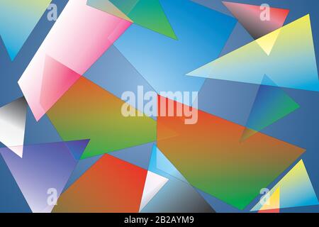 Buntes Polygon Texture Seamless Repeat Vector Pattern. Abstrakt, Geometrisch, Detailliert. Zufällig. Stock Vektor