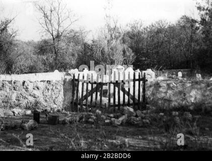 Friedhof bei Grootfontain für deutsche Soldaten, die im Kampf gegen den aufständischen Herero zwischen 1904-1908 gefallen sind. Stockfoto