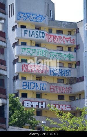 Wohnhaus, Neues Kreuzberger Zentrum, Kottbusser Tor, Kreuzberg, Berlin, Deutschland Stockfoto