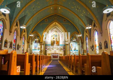 Historische St. Mary's Church, Lancaster, PA Stockfoto