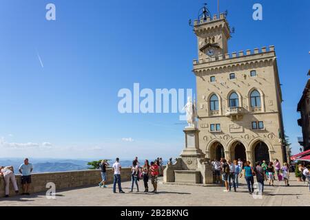 Italien, Emilia Romagna, San Marino, Piazza della Libertà Stockfoto