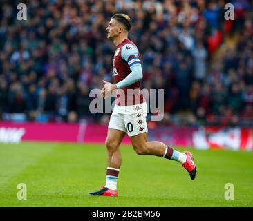 LONDON, GROSSBRITANNIEN. März 01 Jack Grealish von Aston Villa im Einsatz während des Carabao-Cup-Finales zwischen Aston Villa und Manchester City in der Wembley St Stockfoto