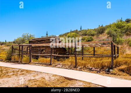 Pioneer Living History Museum: Ranch Complex Pigsty Stockfoto