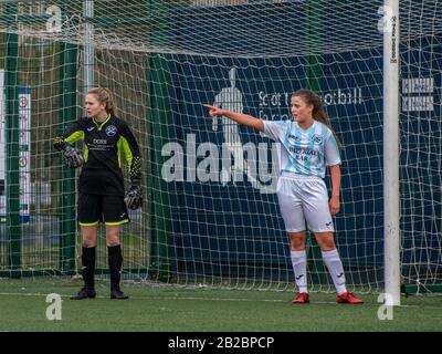 North Lanarkshire, Schottland, Großbritannien. März 2020: SWF Championship South League Match zwischen Gartcairn Womens gegen Edinburgh Caledonia Women. Stockfoto