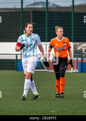 North Lanarkshire, Schottland, Großbritannien. März 2020: SWF Championship South League Match zwischen Gartcairn Womens gegen Edinburgh Caledonia Women. Stockfoto