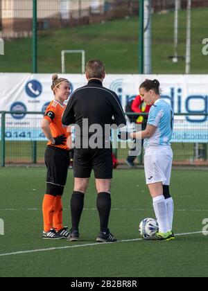 North Lanarkshire, Schottland, Großbritannien. März 2020: SWF Championship South League Match zwischen Gartcairn Womens gegen Edinburgh Caledonia Women. Stockfoto