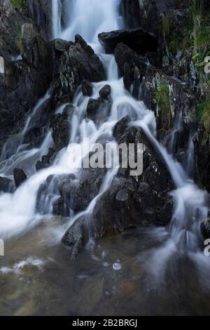 Berglandschaft in den Glyderau Bergen über dem Ogwen Valley, Snowdonia, Nordwales, Großbritannien Stockfoto