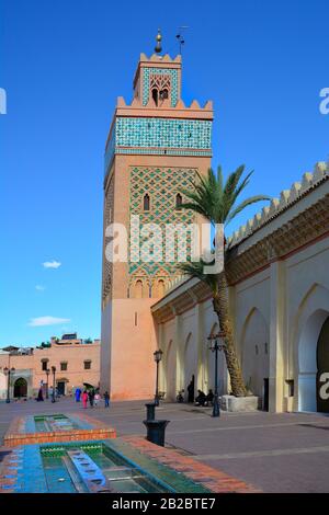 Marrakesch, Marokko - 22. November 2014: Moschee de la Kasbah alias El-Mansour-Moschee Stockfoto