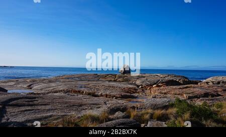 Bicheno Blowhole mit Springbrunnen, Tasmanien Stockfoto