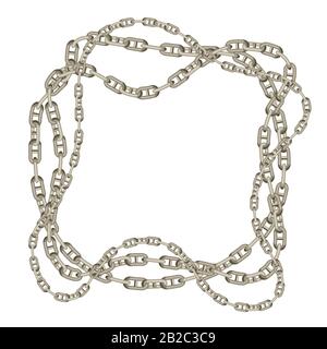 Rahmen mit alten Ketten. Stock Vektor