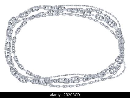 Rahmen mit alten Ketten. Stock Vektor