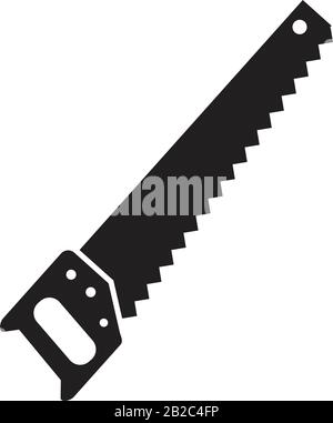 Hacksaw-Symbol-Vorlage in schwarzer Farbe editierbar. Hacksaw-Symbol Symbol Flache Vektorgrafik für Grafik- und Webdesign. Stock Vektor