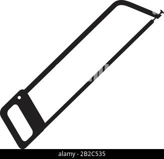 Hacksaw-Symbol-Vorlage in schwarzer Farbe editierbar. Hacksaw-Symbol Symbol Flache Vektorgrafik für Grafik- und Webdesign. Stock Vektor