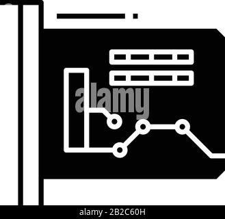 Tastensymbol schwarz, Konzeptabbildung, Vektor-Flachsymbol, Glyph-Zeichen. Stock Vektor