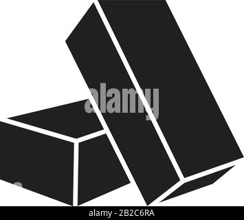 Backsteine Symbolvorlage schwarz Farbe editierbar. Bricks Symbol Symbol Flat Vector Illustration für Grafik- und Webdesign. Stock Vektor