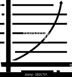 Symbol für erhöhte Leistung Schwarz, Konzeptabbildung, Symbol für Vektor-Ebene, Glyph-Zeichen. Stock Vektor