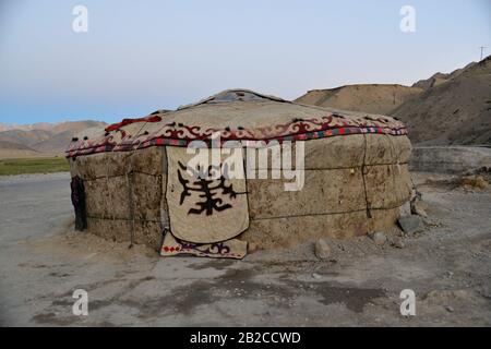 Kirghiz Jurte im Pamir-Gebirge. Stockfoto