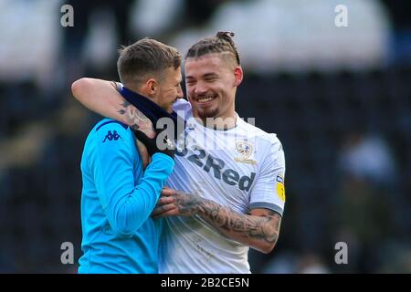 Februar 2020, KCOM Stadium, Hull, England; Sky Bet Championship, Hull City gegen Leeds United: Stockfoto