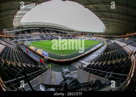 Februar 2020, KCOM Stadium, Hull, England; Sky Bet Championship, Hull City gegen Leeds United: Kcom bereit, Leeds Udd zu beherbergen Stockfoto