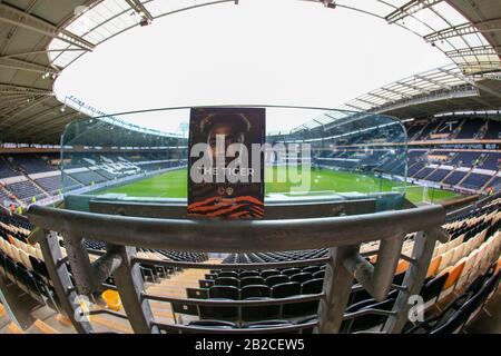 Februar 2020, KCOM Stadium, Hull, England; Sky Bet Championship, Hull City gegen Leeds United: Stockfoto