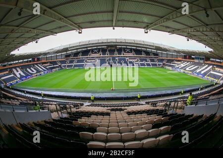 Februar 2020, KCOM Stadium, Hull, England; Sky Bet Championship, Hull City gegen Leeds United: Stockfoto