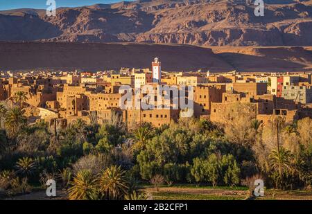 Die alte Medina und Kasbah von Tinghir im Südosten von Marokko Stockfoto