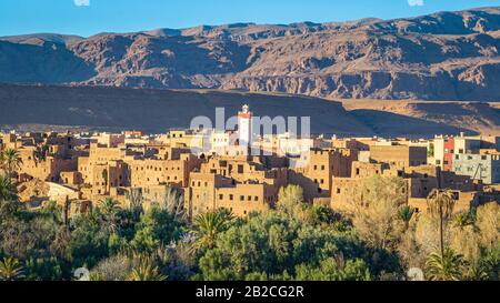 Die alte Medina und Kasbah von Tinghir im Südosten von Marokko Stockfoto