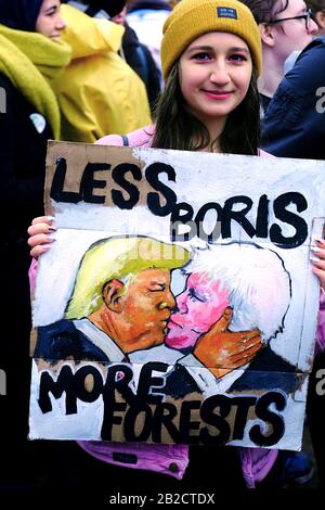 Bristol Climate Strike 28. Februar 2020 Stockfoto