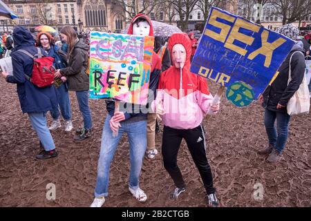 Bristol Climate Strike 28. Februar 2020 Stockfoto