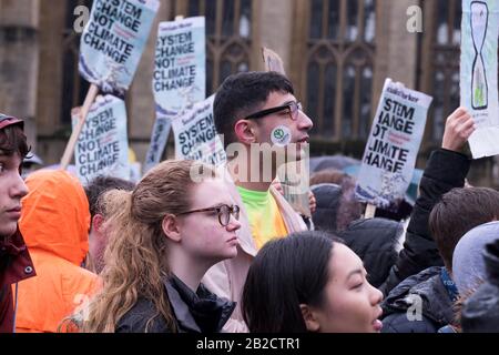 Bristol Climate Strike 28. Februar 2020 Stockfoto