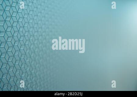 Einfacher Hintergrund im Vordergrund mit Linien und Rahmen im technologischen Stil, mit unfokussierten Gradienten und blassen Blautönen. Stockfoto