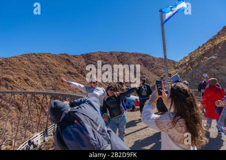 Markt am 'Viaducto La Polvorilla', 4200m als, Endstation der 'Tren a las Nubes', Provinz Salta, Anden, NW Argentinien, Lateinamerika Stockfoto