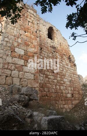 Yekhiam National Park Castle in Israel für Urlaubsreisen Stockfoto