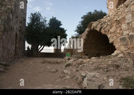 Yekhiam National Park Castle in Israel für Urlaubsreisen Stockfoto