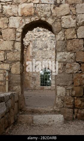 Yekhiam National Park Castle in Israel für Urlaubsreisen Stockfoto