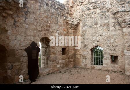 Yekhiam National Park Castle in Israel für Urlaubsreisen Stockfoto