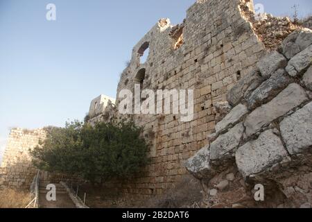 Yekhiam National Park Castle in Israel für Urlaubsreisen Stockfoto
