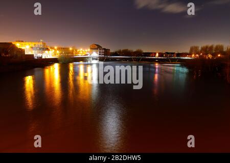 Queens Mill & Footbridge in Castleford, West Yorkshire Stockfoto