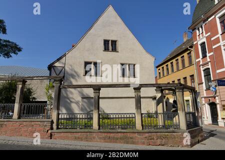 Luthers erst, Lutherstrasse, Lutherstadt Eisleben, Sachsen-Anhalt, Deutschland Stockfoto