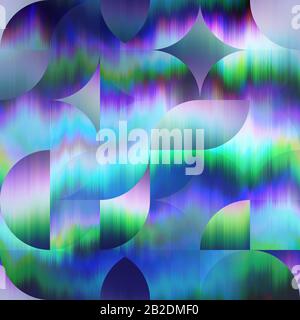 Surreales Overlay-Farbfeld mit Overlay-Muster Stockfoto