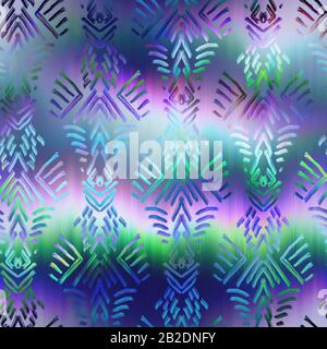 Surreales Overlay-Farbfeld mit Overlay-Muster Stockfoto