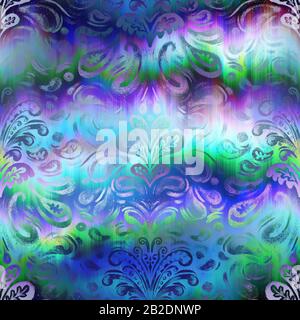Surreales Overlay-Farbfeld mit Overlay-Muster Stockfoto