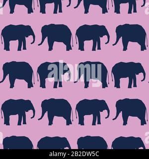 Vector Elephants nahtloser Hintergrund. Stock Vektor