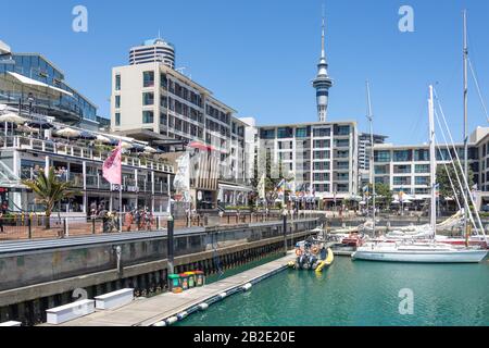 Viaduct Harbour, Auckland Waterfront, Stadtzentrum, Auckland, Auckland Region, Neuseeland Stockfoto