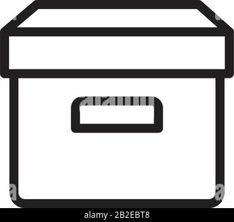 Verpackungskarton Symbol Vorlage schwarz Farbe editierbar. Verpackungskarton Symbol Symbol Flache Vektorgrafik für Grafik- und Webdesign. Stock Vektor