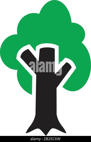 Baumsymbol-Vorlage in schwarzer Farbe editierbar. Baumsymbol Symbol Flat Vector Illustration für Grafik- und Webdesign. Stock Vektor