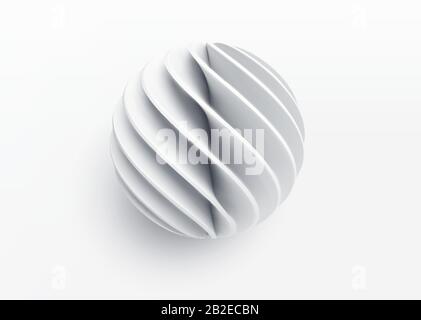 Papier geschnitten 3D realistische Schichtkugel. Designelement für Präsentationen, Webseiten, Poster und Flyer. Vektordarstellung Stock Vektor